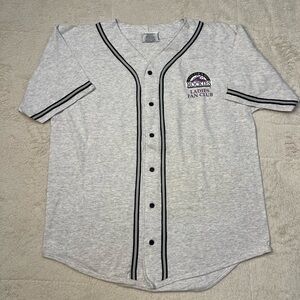 Vintage 90s Badger Sports MLB Colorado Rockies Ladies Fan Club Jersey Mens L Vtg
